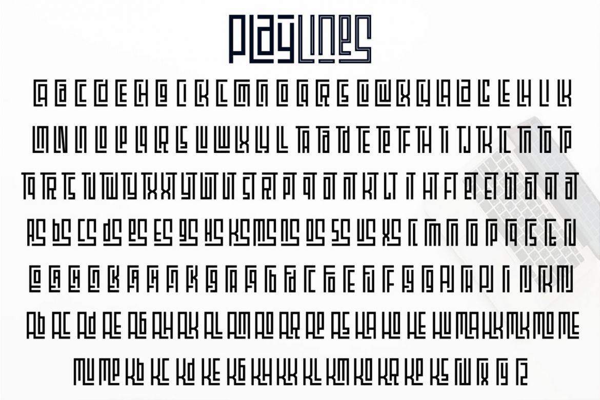 Playlines Display Font - view 9