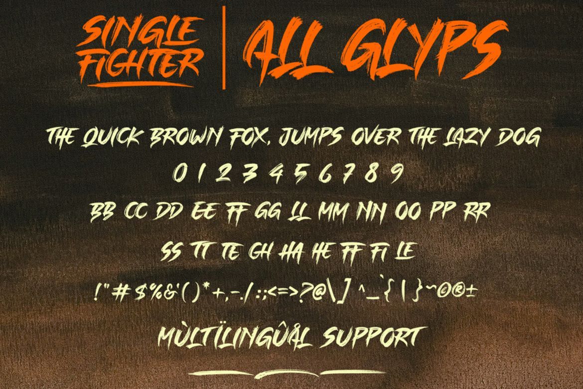 SIGLE FIGHTER Brush Font - view 13