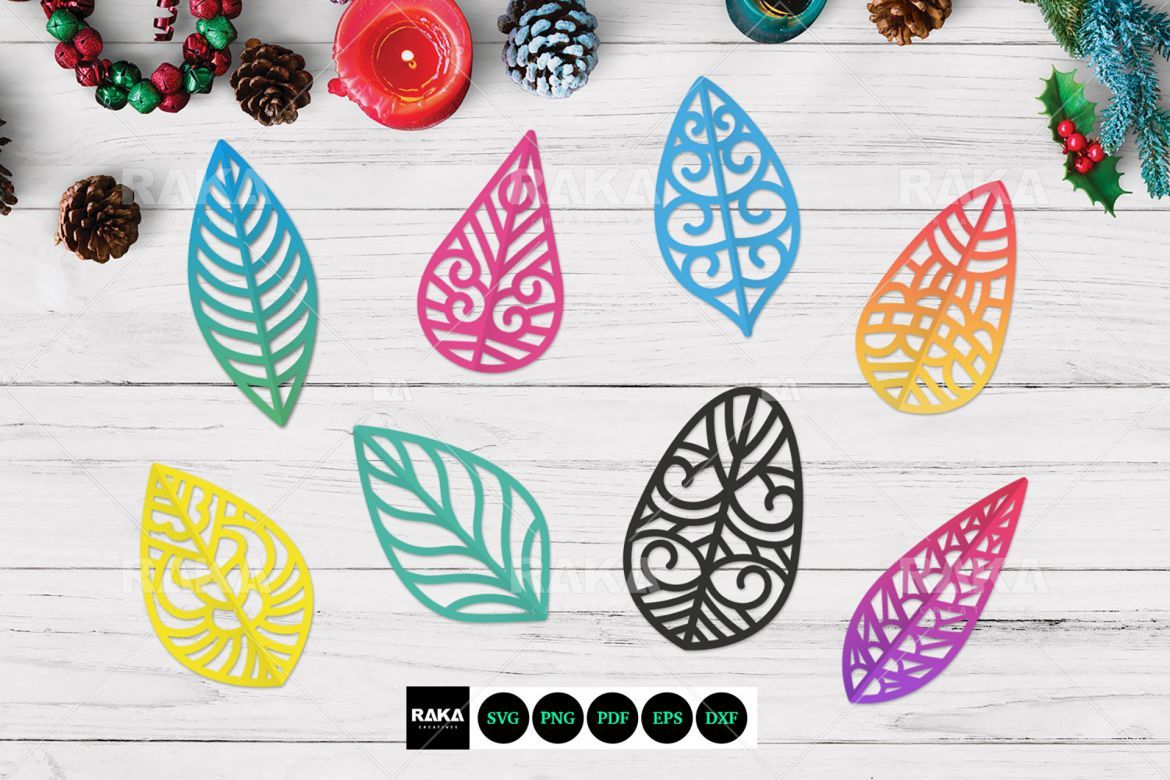 24 Leaf Nature Vector Shapes - view 4