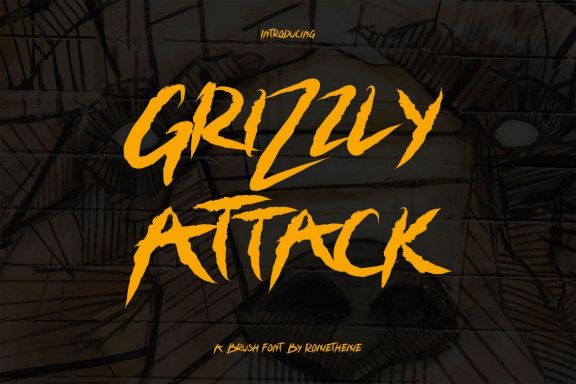 Grizzly Attack – Brush Font
