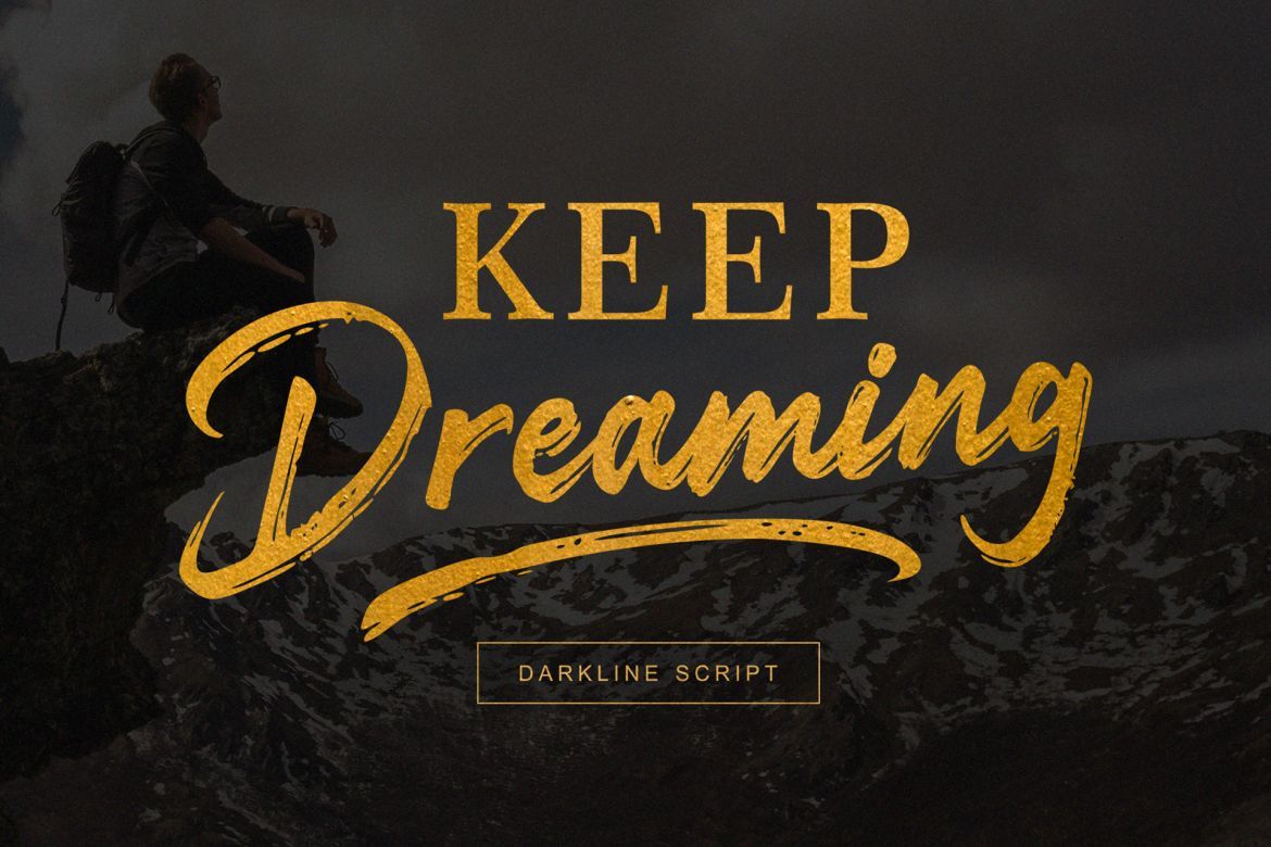 Darkline Brush Font - view 11