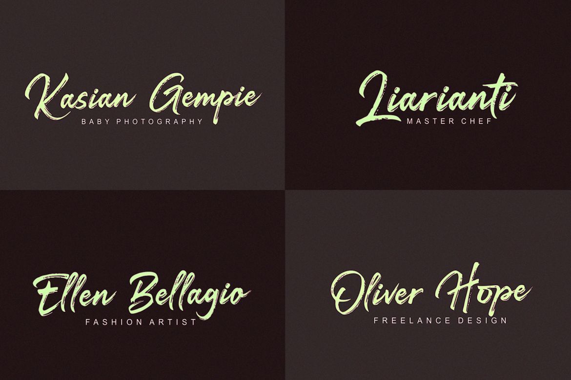 Darkline Brush Font - view 2