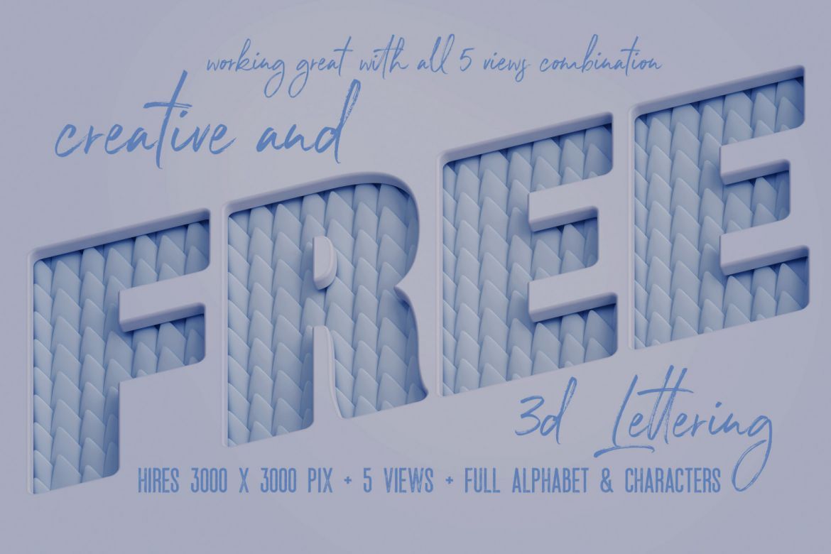 Free Simple Fantasy 3D Lettering - view 4