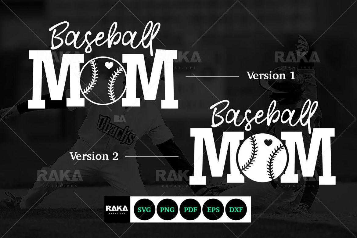 Baseball Mom Vector Logo alternate