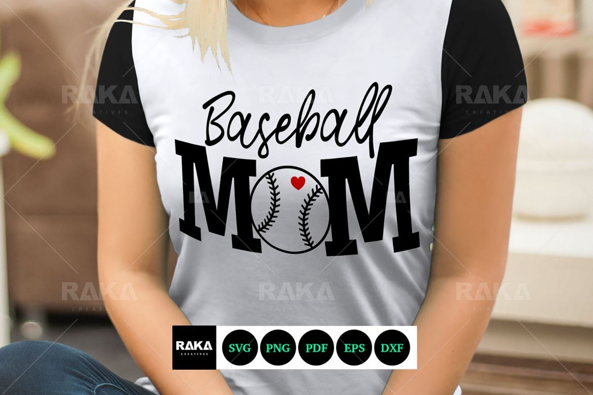 Baseball Mom Vector Logo - view 3