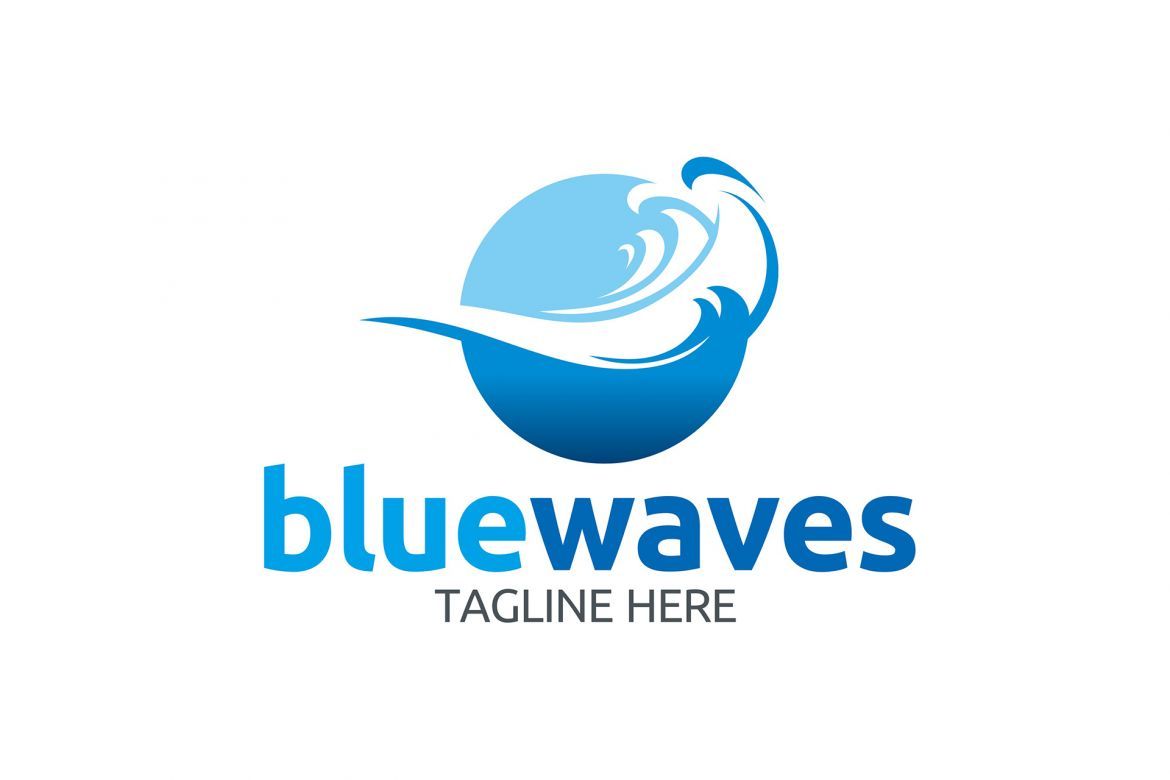 Blue Waves Logo - view 2