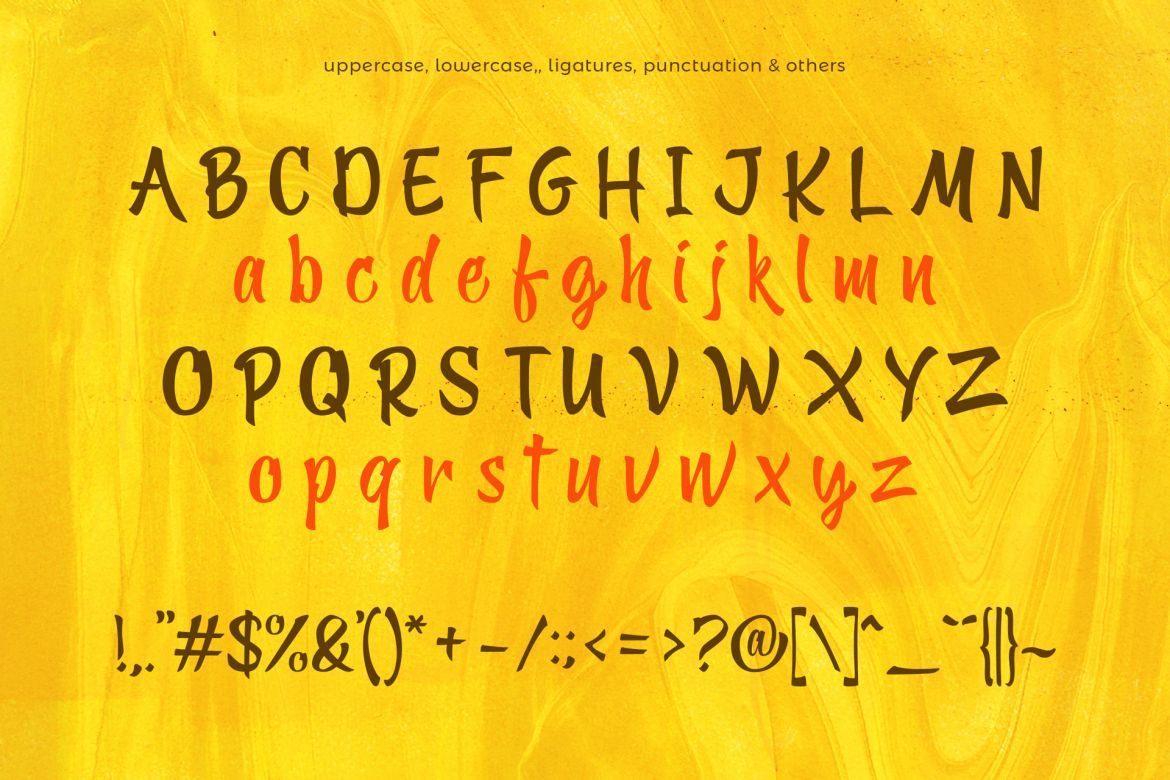Yellow Ginger Font - view 12