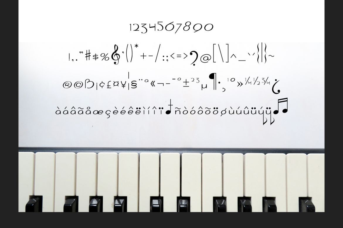 Nada Musical Note Font - view 6