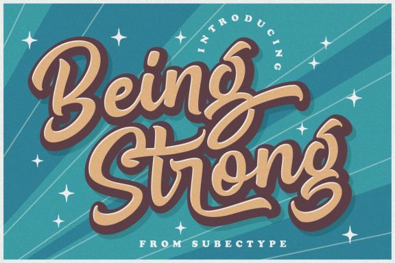 Being Strong Extrude Font