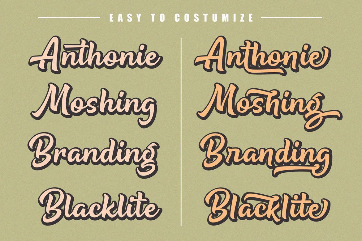 Being Strong Extrude Font - view 3