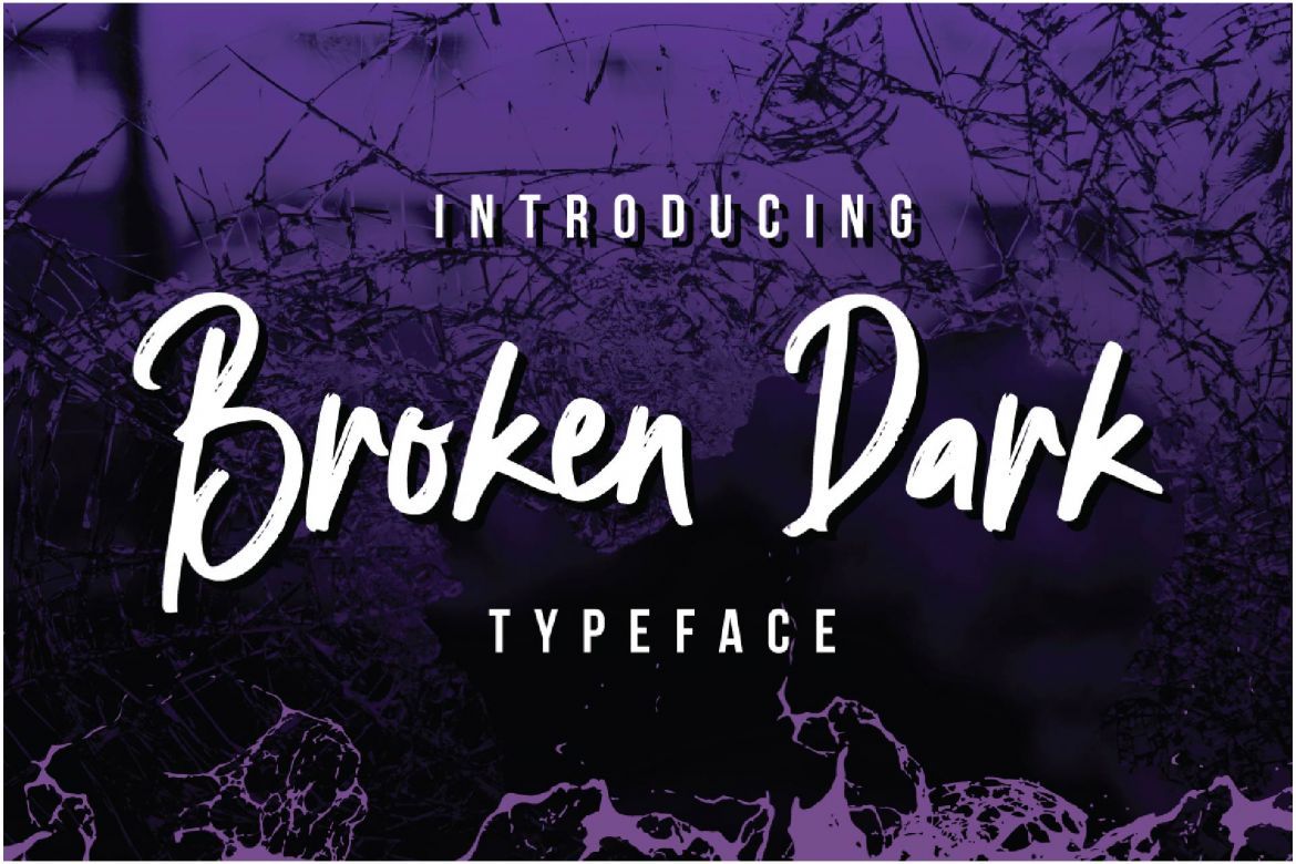 Broken Dark Typeface - view 3