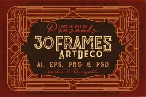 30 ArtDeco Frames