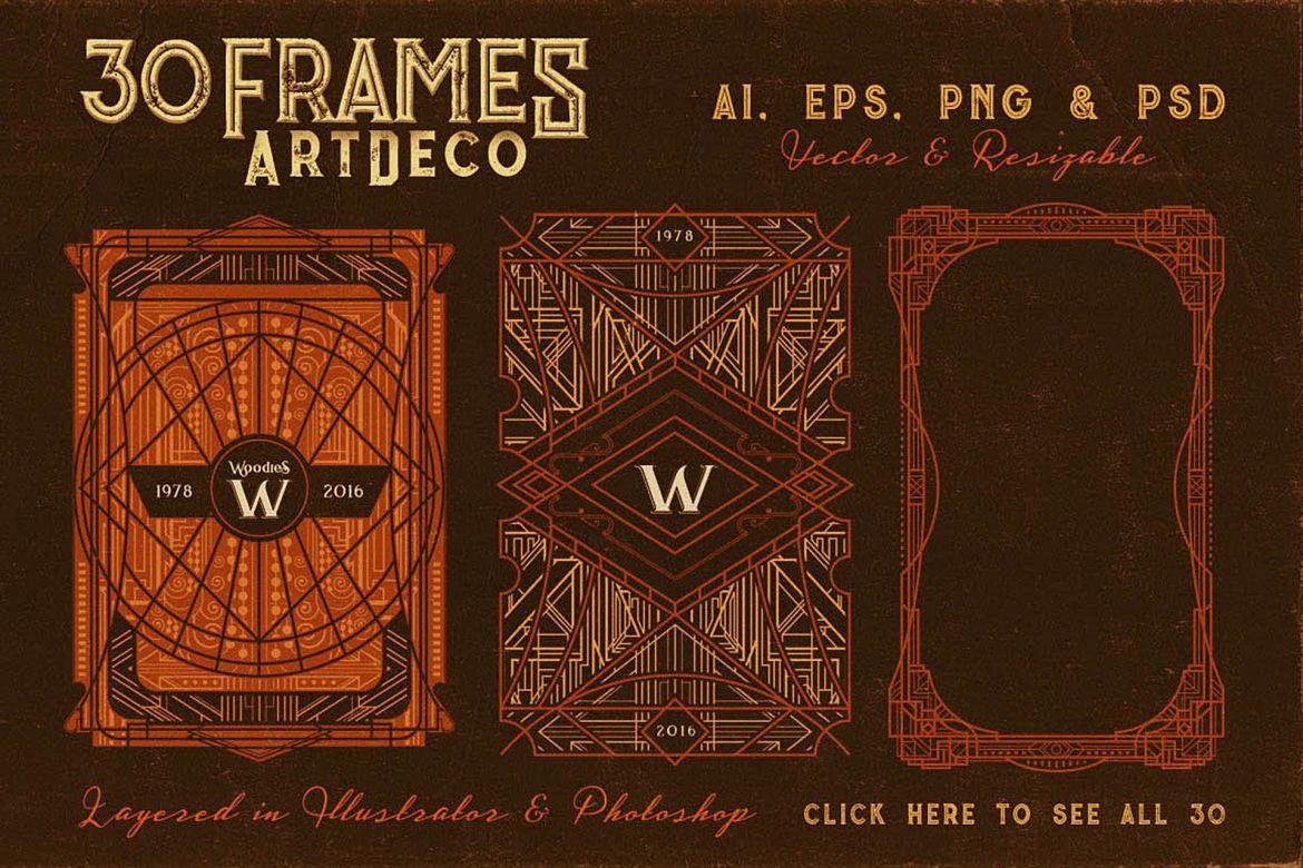 30 ArtDeco Frames alternate