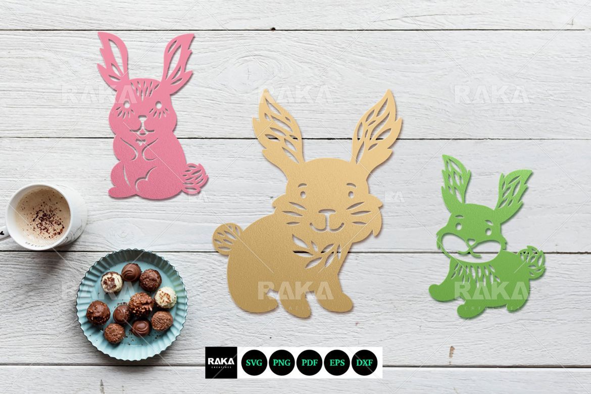 Cute Bunny Vector Illustrations - view 6