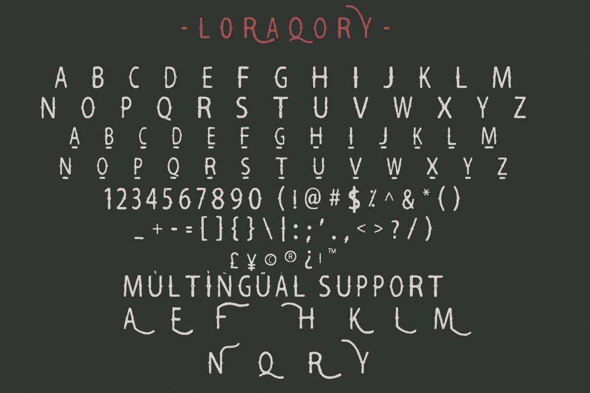 LORAQORY Font - view 2