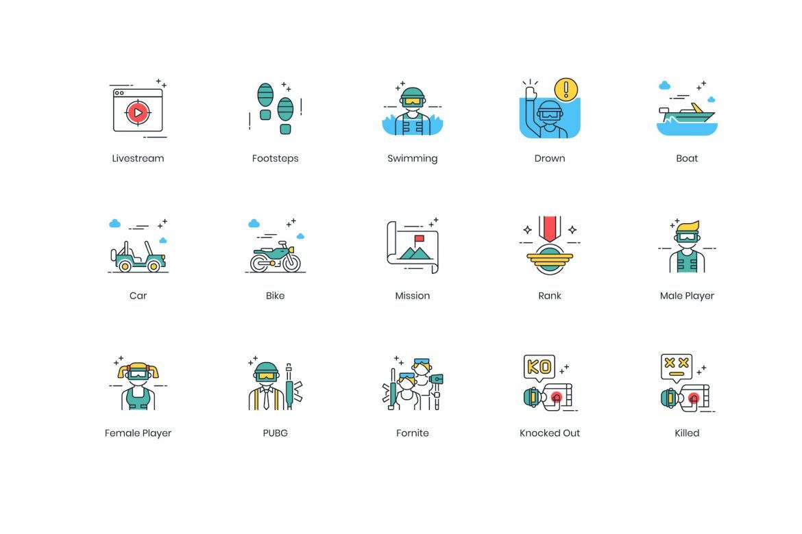 55 Battle Royale Icons | ColorPop - view 4