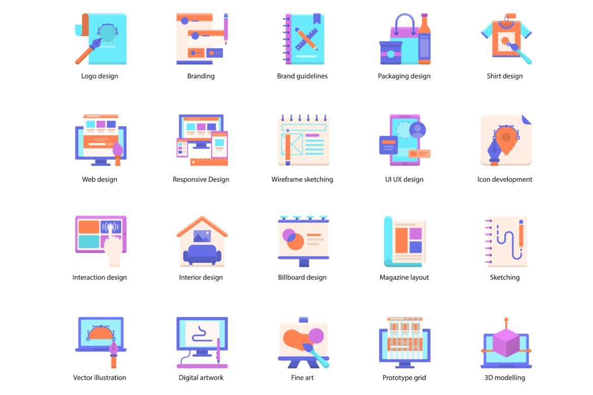 74 Creative Design Icons | Violet alternate