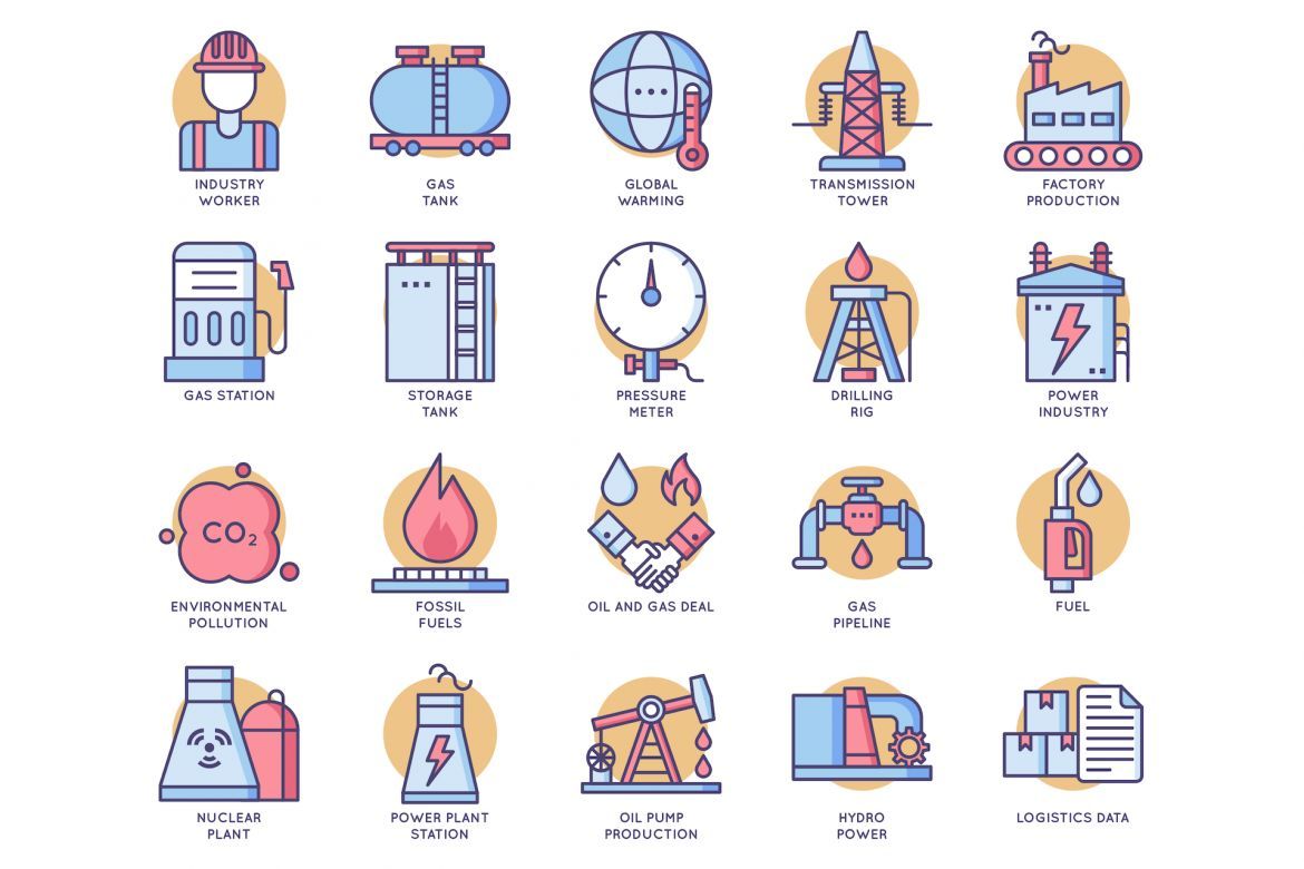 58 Oil & Gas Icons | Butterscotch alternate