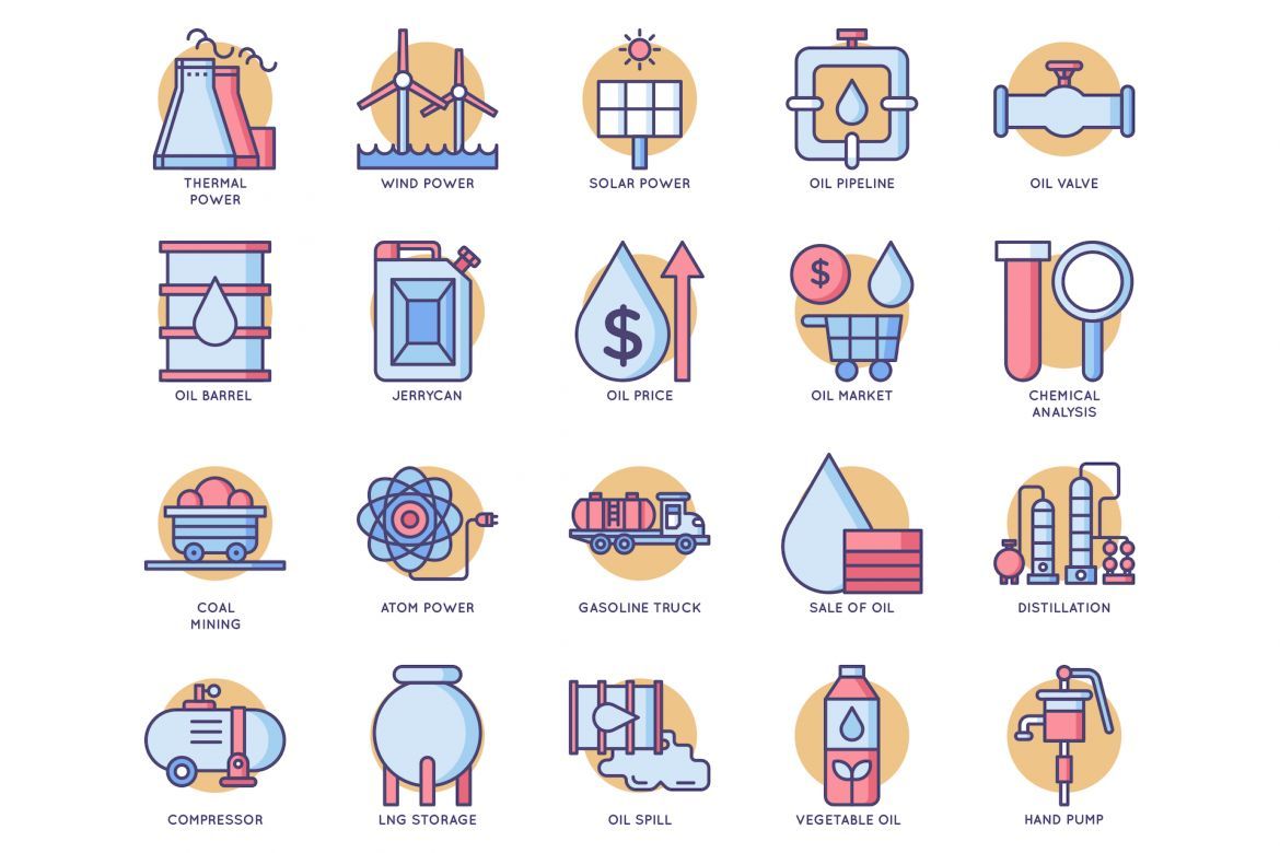 58 Oil & Gas Icons | Butterscotch - view 3