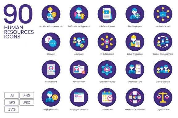 90 Human Resources Icons | Orchid