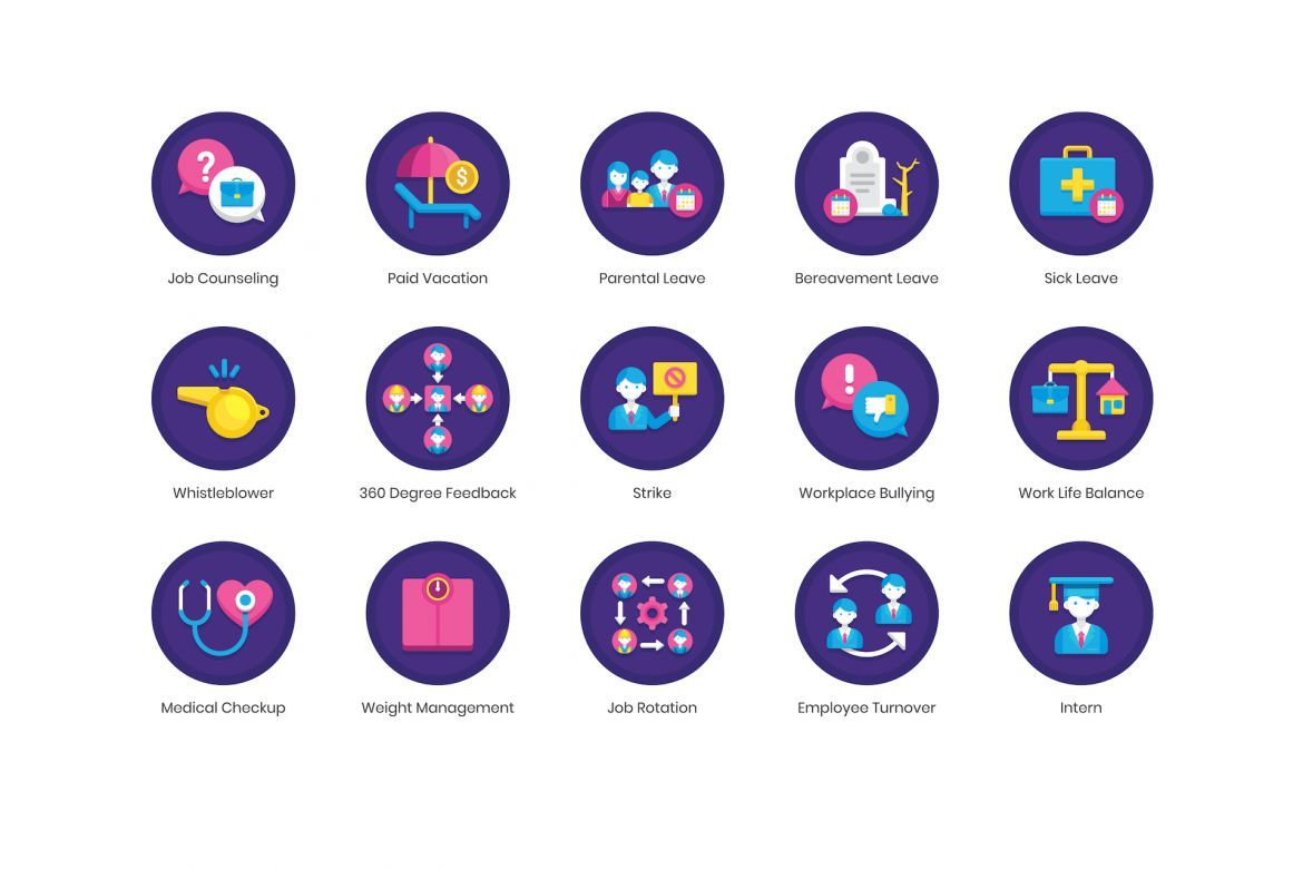 90 Human Resources Icons | Orchid - view 6