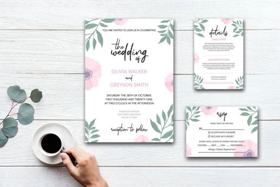 Cute Wedding Invitation Template