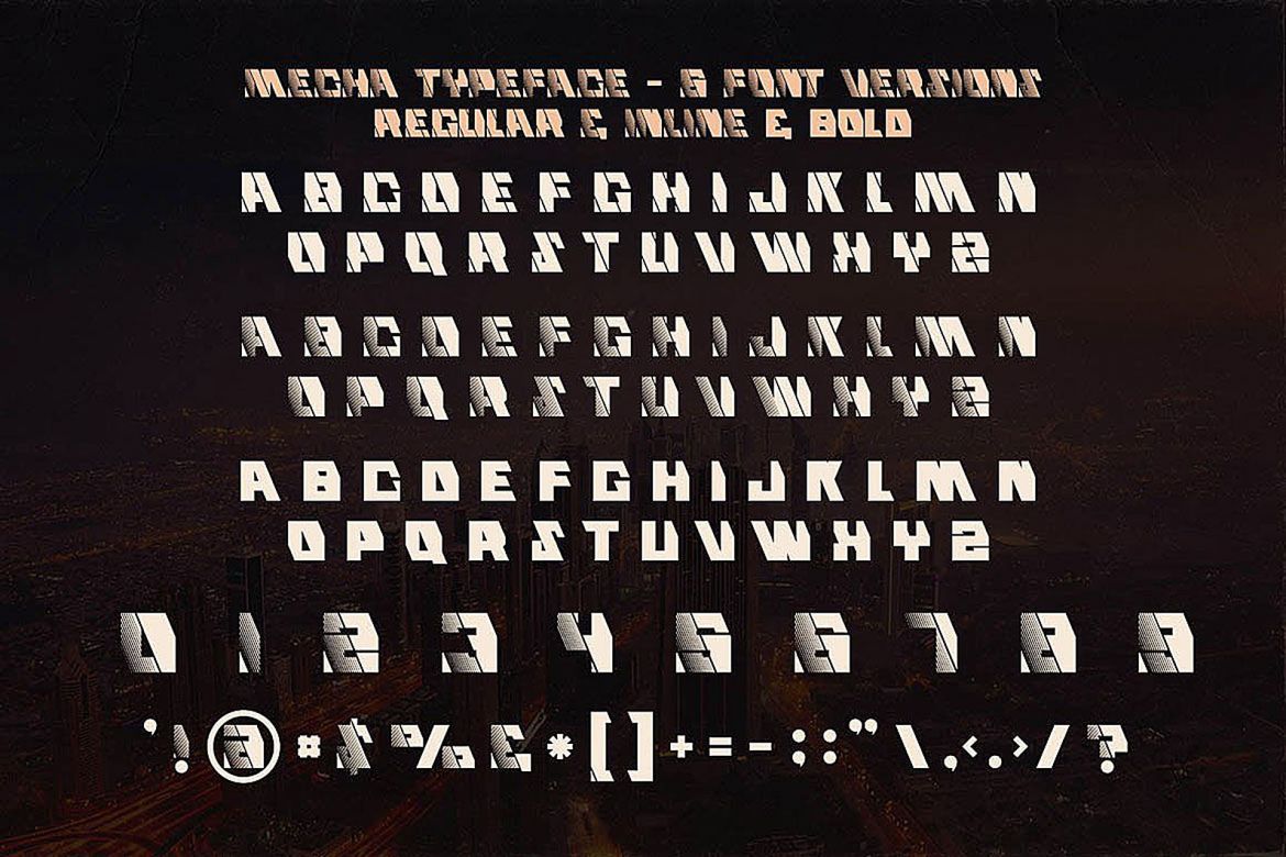 Mecha - Display Font alt
