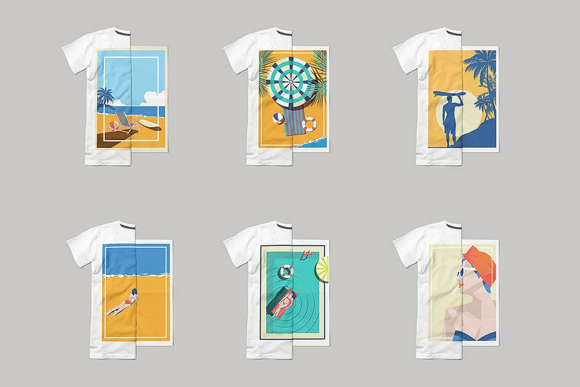 Summer & Spring Poster T-shirt Set - view 5
