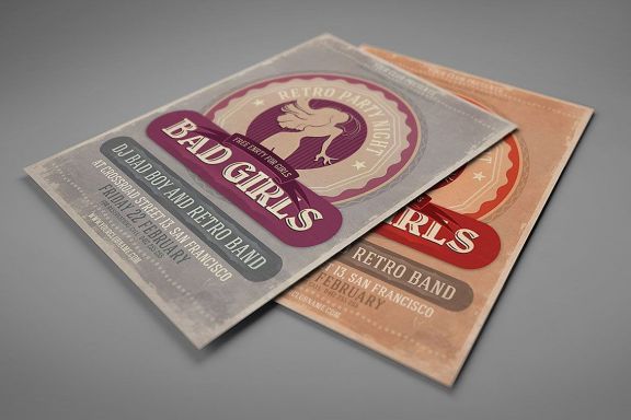 Free Retro & Grunge Flyer Template
