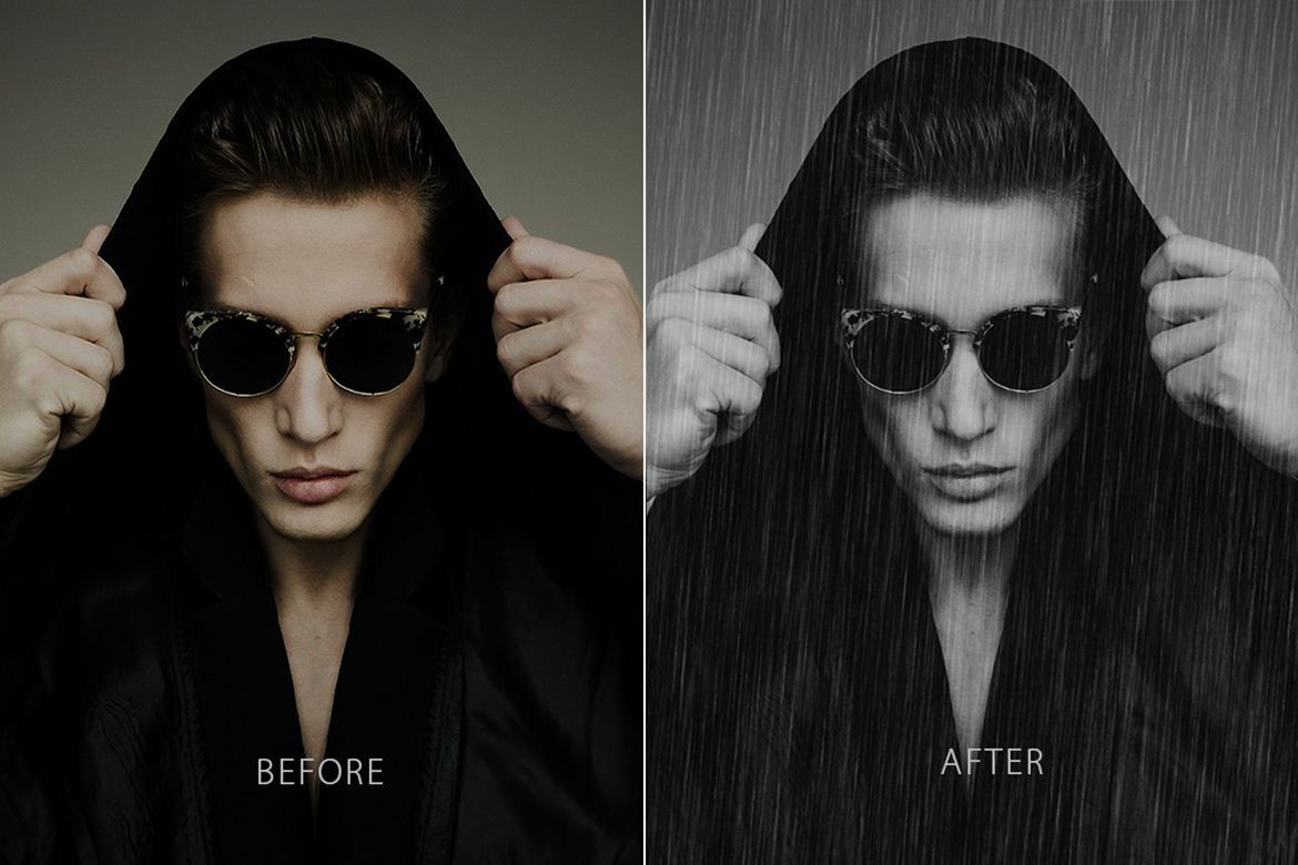 Free Rain Photoshop Action - view 4