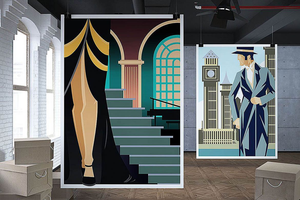 ArtDeco Poster T-shirt Set 1 - view 5