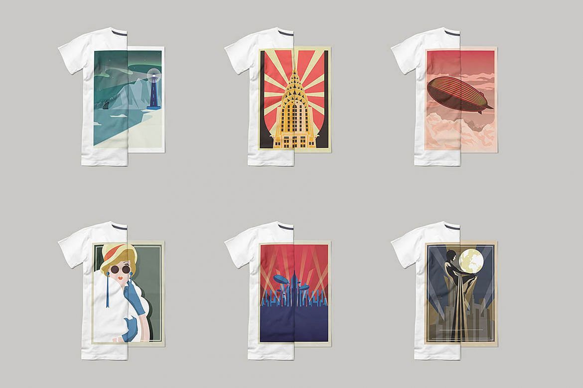 ArtDeco Poster T-shirt Set 2 - view 7