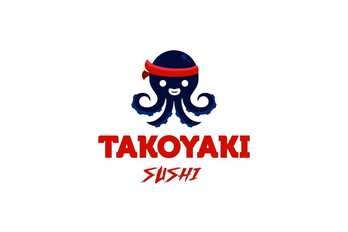 Octopus Cartoon Logo alternate