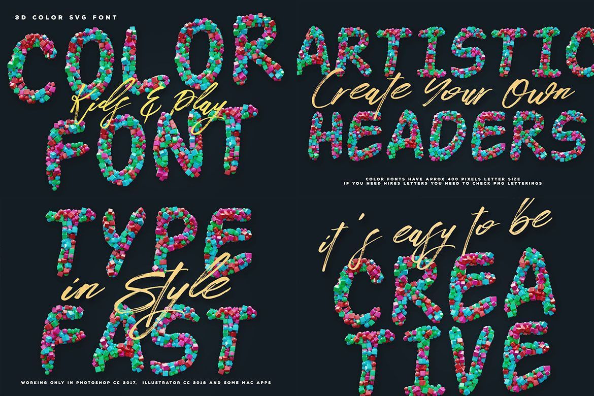 Free Color SVG Fonts 2 - view 4