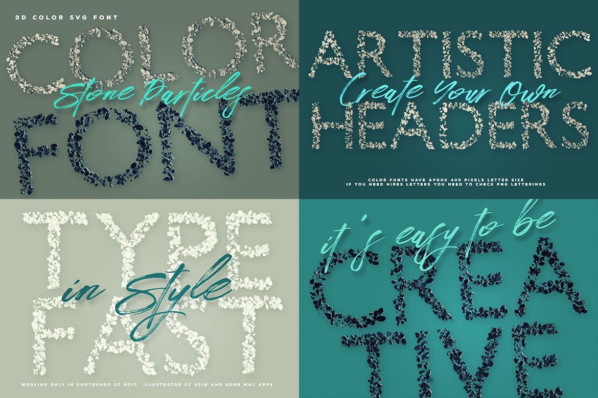 Free Color SVG Fonts 2 alternate