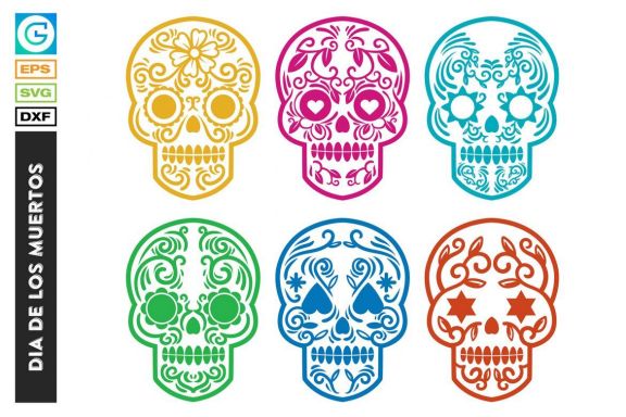 Skull With Floral Ornament Dia De Los Muertos Festival Vintage Day Of The Death