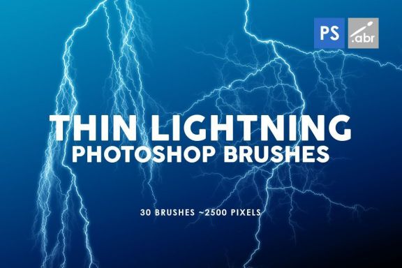 Free Thin Lightning Photoshop Brushes