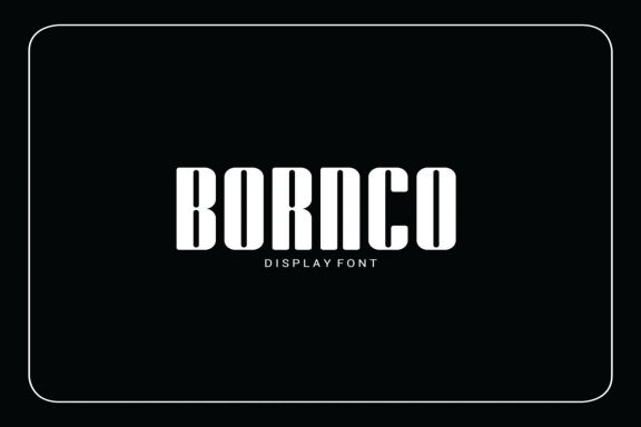 Bornco Display Font
