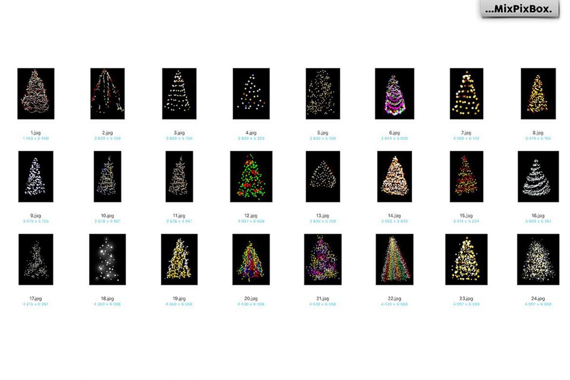 Christmas Trees Lights Overlays - view 2