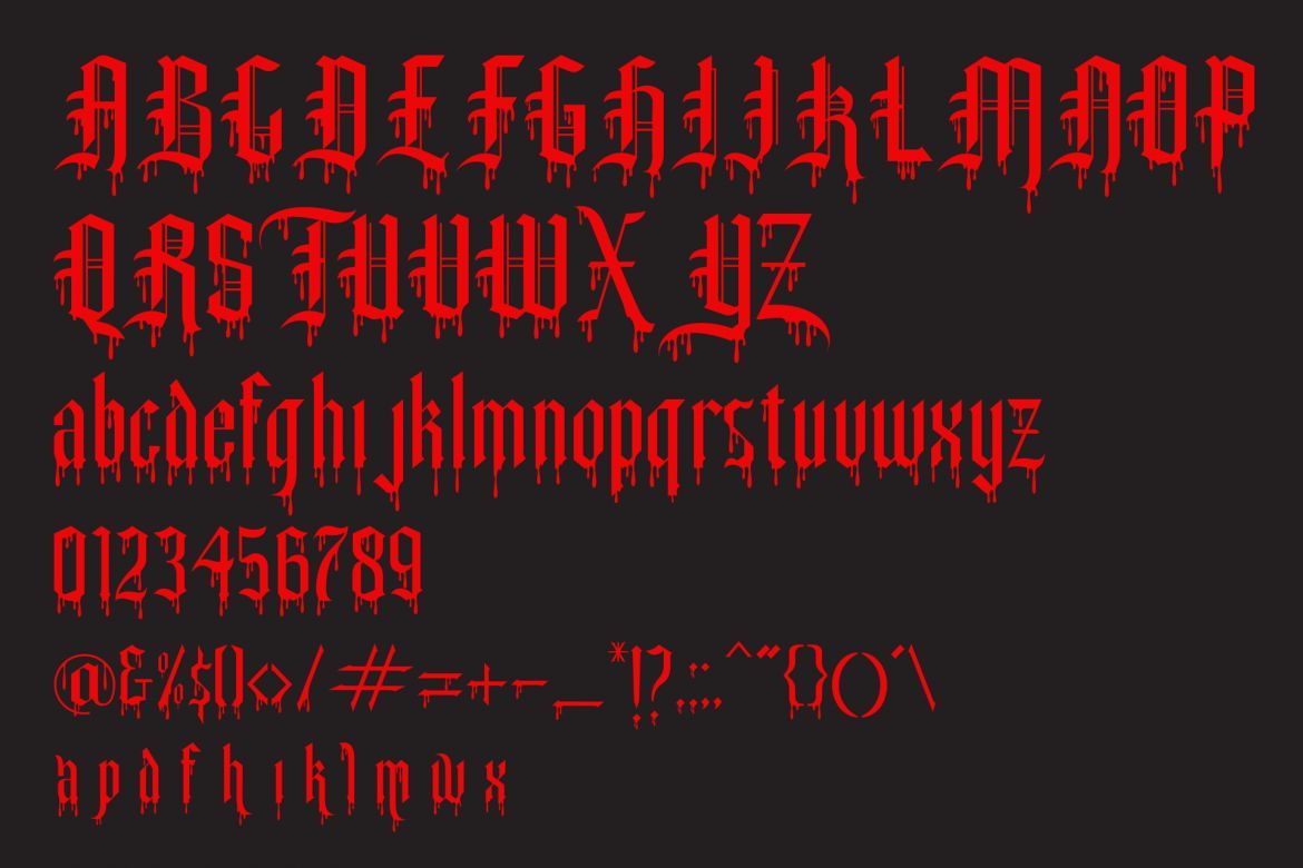 Slayer Creeper Horror Font - view 4