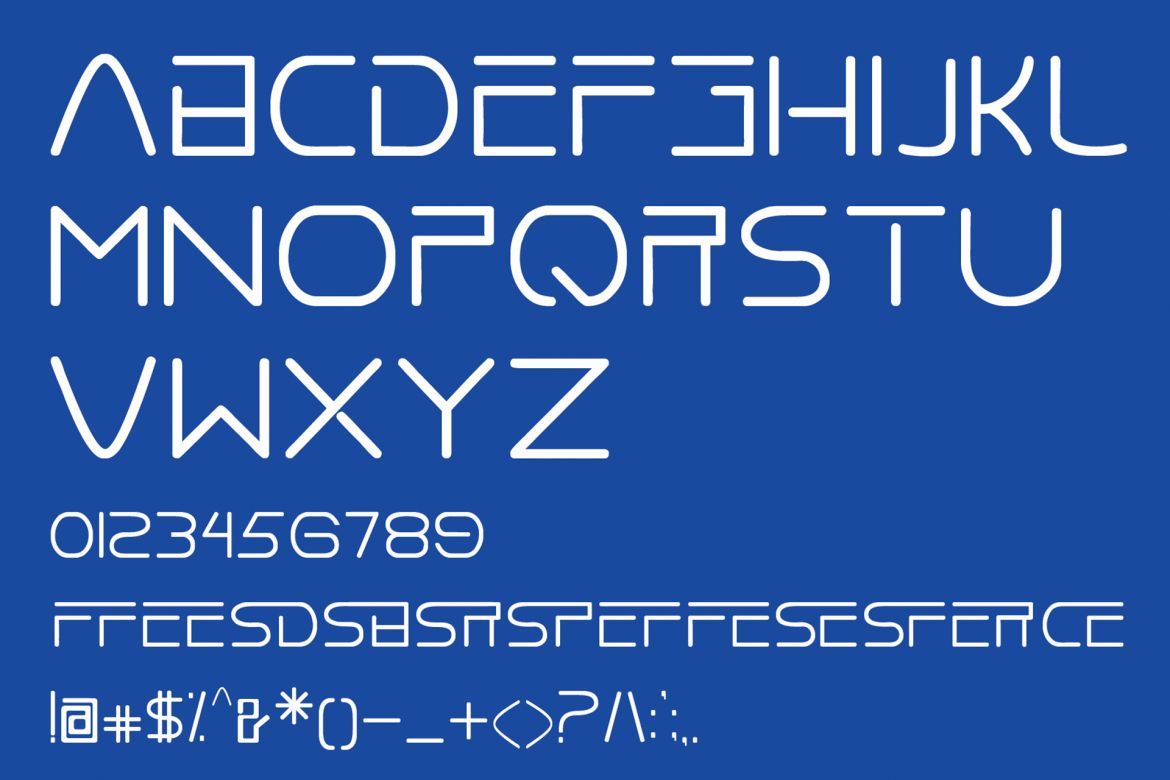 Aero Space Futuristic Font - view 5