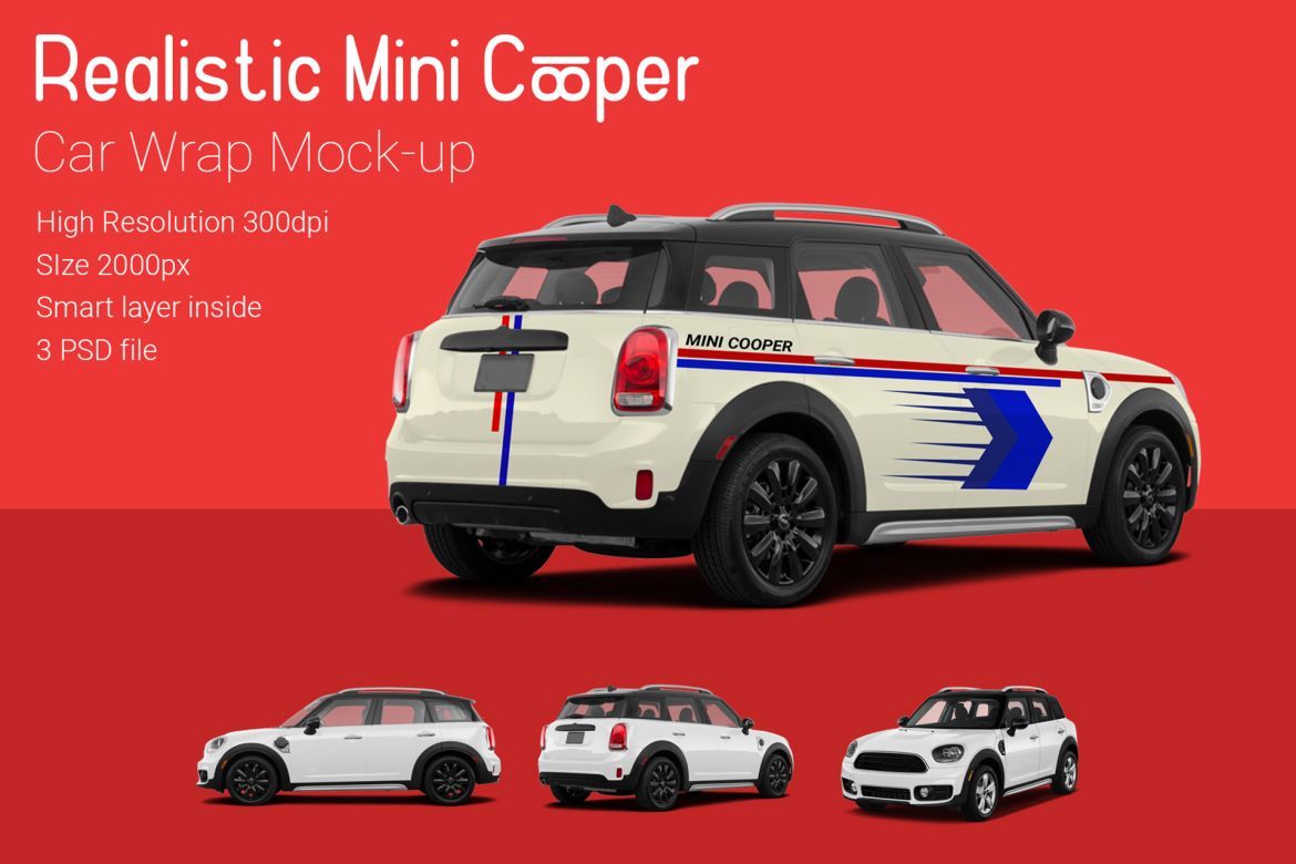 Mini Cooper Car Mock-Up alternate