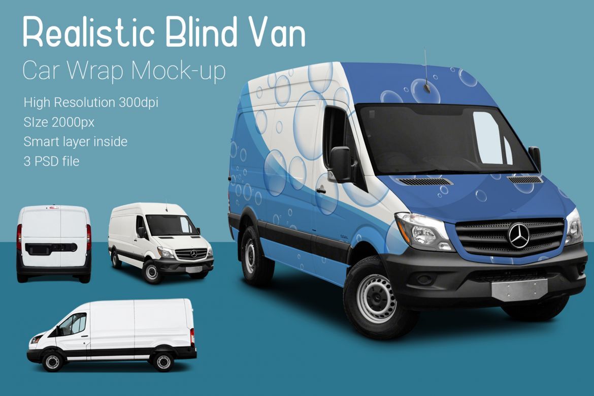 Blind Van Car Mock-Up - view 3