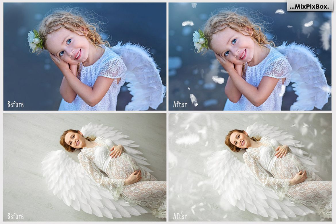 White Feathers Overlays - view 3