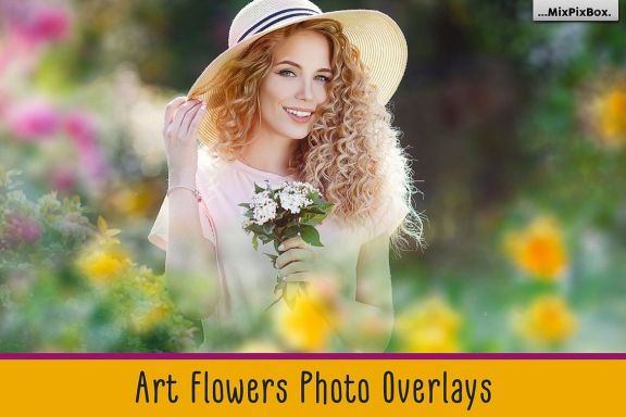 Art Flowers Photo Overlays