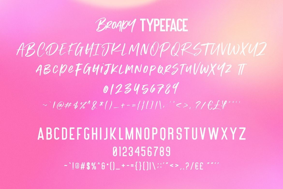 Broady Brush & Sans Font Duo - view 10