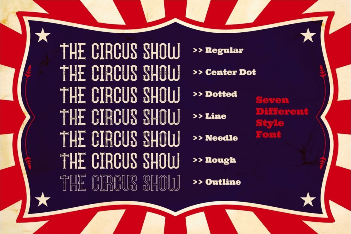 The Circus Show Font Family alternate