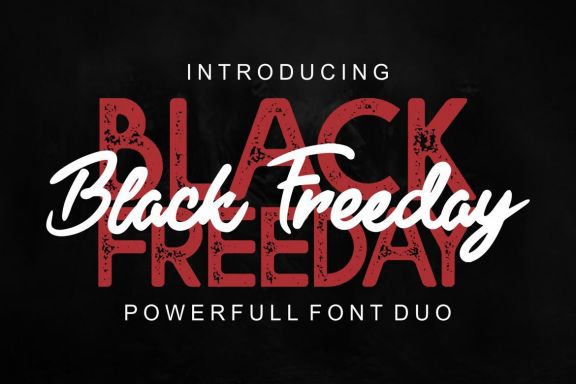 Black Freeday Font Duo - view 1