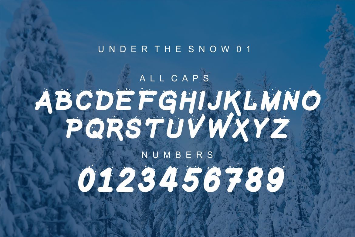 Under The Snow Display Font - view 7