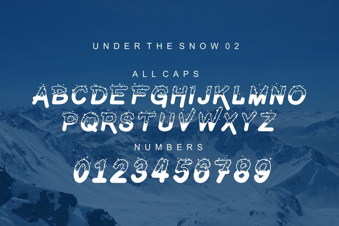 Under The Snow Display Font - view 8